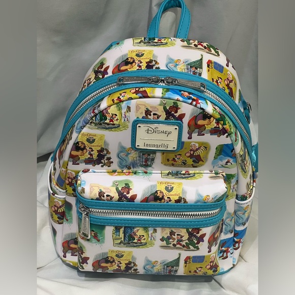 NWT-Loungefly/Disney’s Pinocchio painting AOP mini backpack - Picture 6 of 11